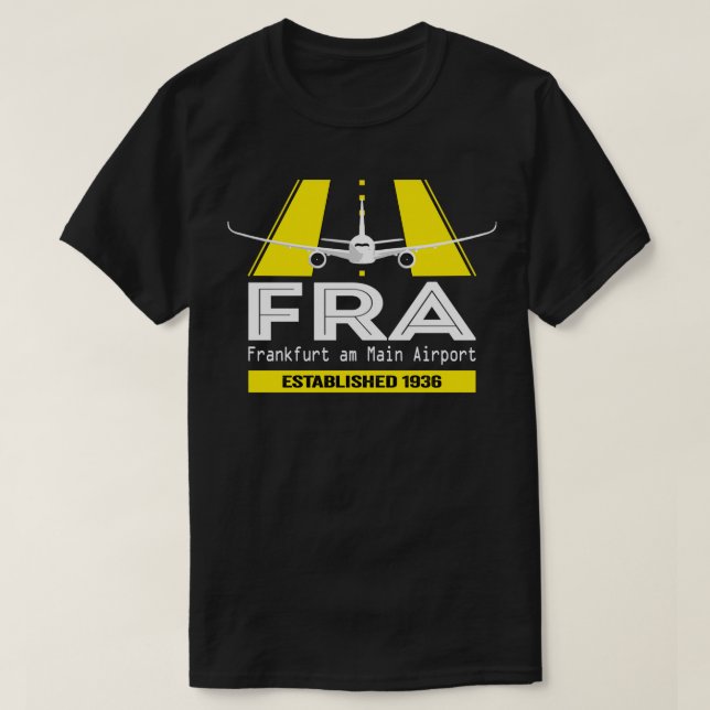 Camiseta FRA Frankfurt Airport Germany Plane Design (Diseño del anverso)