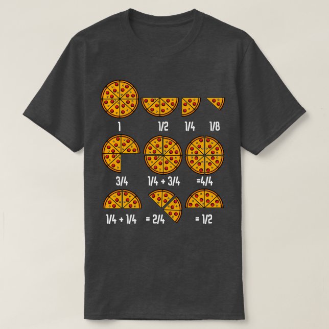 Camiseta Fracción de Pizza Math Cocina Italiana Comida Grac (Diseño del anverso)