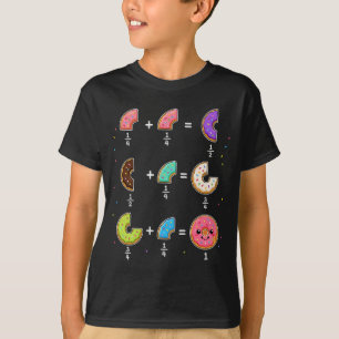 Camiseta Fracciones de Donut Humor de Aprendizaje de Matemá
