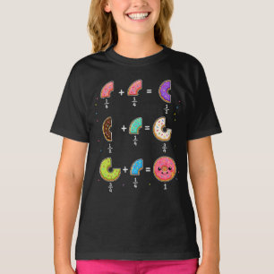 Camiseta Fracciones de Donut Humor de Aprendizaje de Matemá