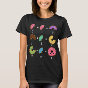 Camiseta Fracciones de Donut Humor de Aprendizaje de Matemá