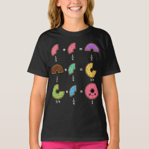 Camiseta Fracciones de Donut Humor de Aprendizaje de Matemá