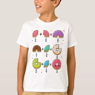 Camiseta Fracciones de Donut Humor de Aprendizaje de Matemá