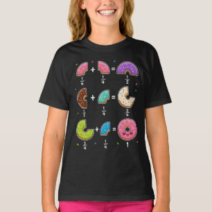 Camiseta Fracciones de Donut Humor de Aprendizaje de Matemá
