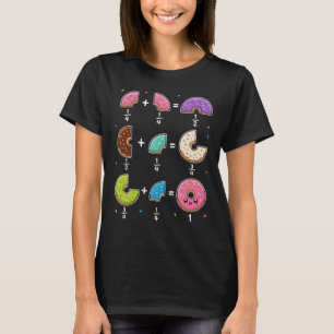 Camiseta Fracciones de Donut Humor de Aprendizaje de Matemá