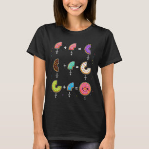 Camiseta Fracciones de Donut Humor de Aprendizaje de Matemá