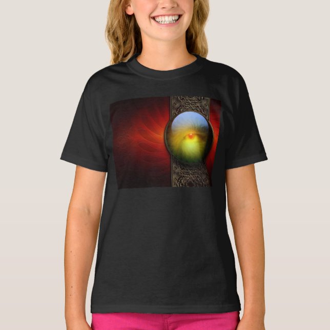 Camiseta Fractal del tercer ojo de la magia (Anverso)