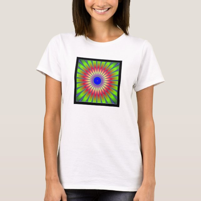 Camiseta Fractal floreciente (Anverso)