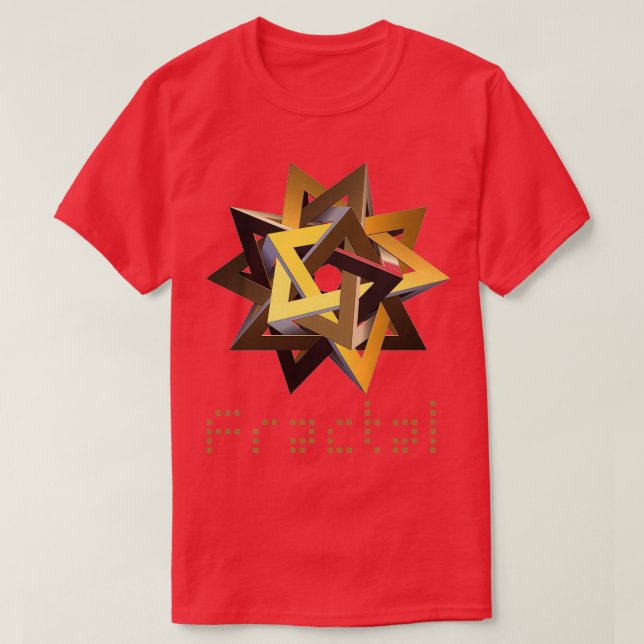 Camiseta fractal tridimensional (Diseño del anverso)