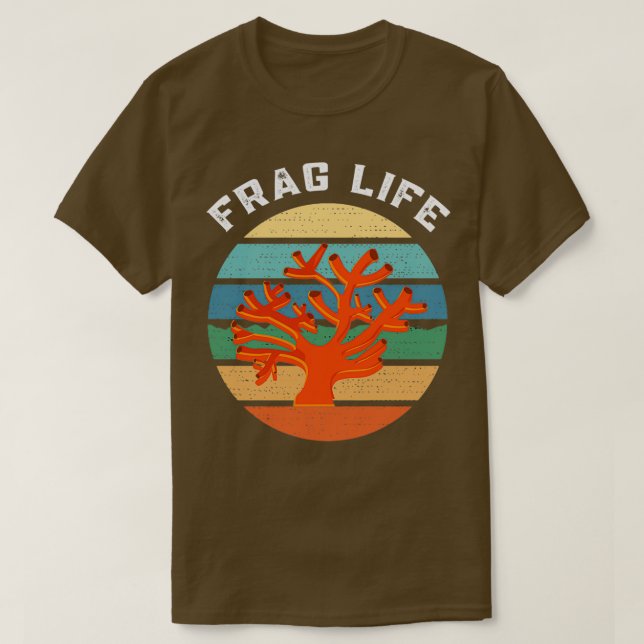Camiseta frag life aquarist acuario vintage (Diseño del anverso)