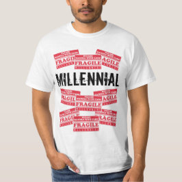 Camiseta Frágiles etiquetas milenarias, por favor, maneje c