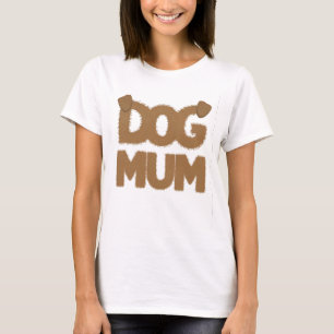 Camiseta Fragmento suave de "mamá de perro" con orejas de p