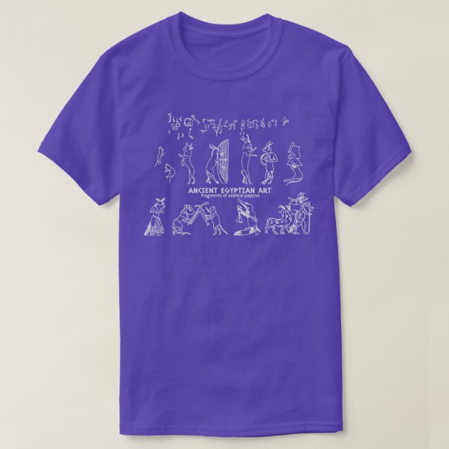 Camiseta Fragmentos de arte de Egipto antiguo de Papyru sat (Diseño del anverso)