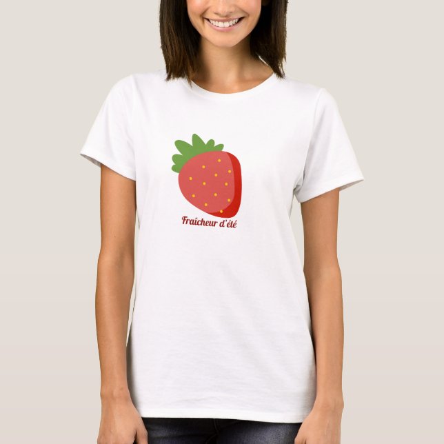 Camiseta Fraise Fraîcheur d'été (Anverso)