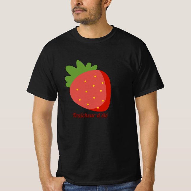 Camiseta Fraise Fraîcheur d'été (Anverso)
