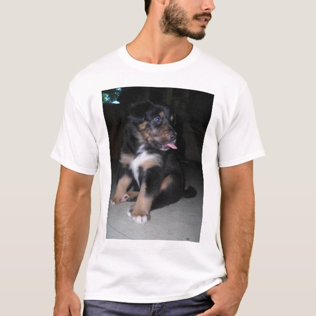 Camiseta frambuesa de cachorro *personalizar* (Anverso)