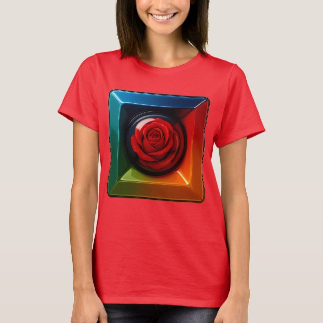 Camiseta Framed Rose Color Pop (Anverso)