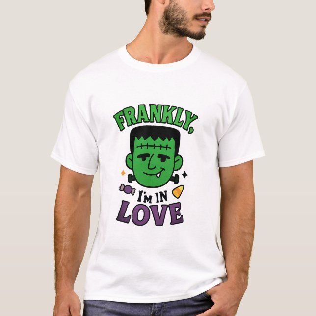 Camiseta Francamente estoy enamorado de Frankenstein Hallow (Anverso)