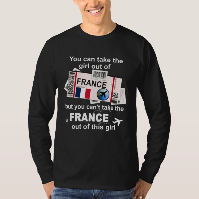 Camiseta France Boarding Pass  France Girl  France (Anverso)