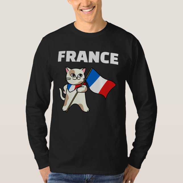 Camiseta France Flag Cat French Colors Kitten (Anverso)