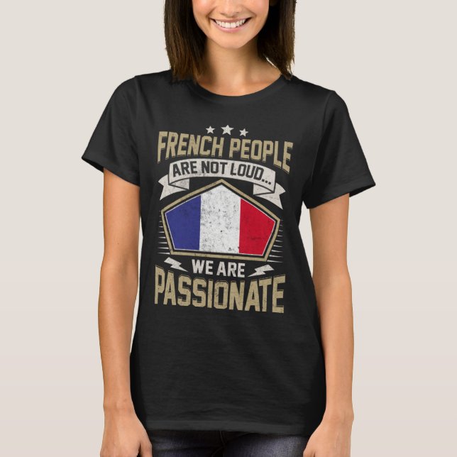 Camiseta France Flag Passionate French Girls & Women (Anverso)