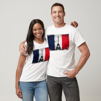 Camiseta France Flag With Eiffel Tower