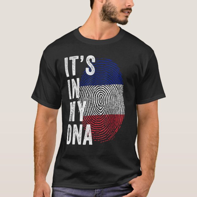 Camiseta France It's In My DNA Cute French Fingerprint Fran (Anverso)