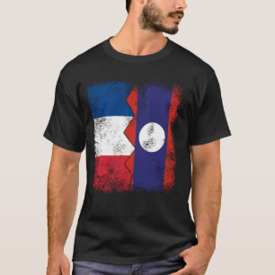 Camiseta France Laos marca la etiqueta de raíces francesas