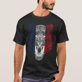 Camiseta France Tiger French Tiger Flag