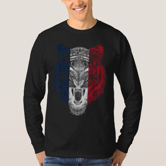 Camiseta France Tiger French Tiger Flag (Anverso)