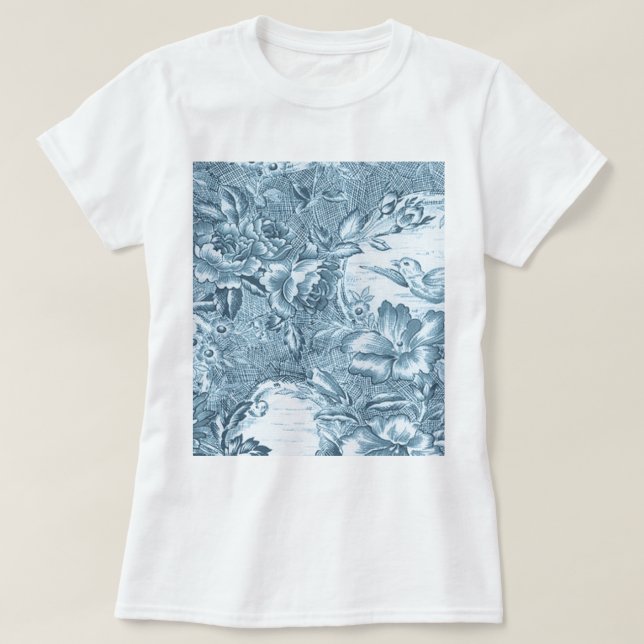 Camiseta Francés azul lamentable Toile (Diseño del anverso)