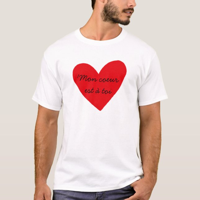 Camiseta Francés cita el Día de San Valentín (Anverso)