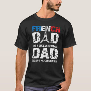 Camiseta Francés Dad Cooler Torre Eiffel Padre de la bander