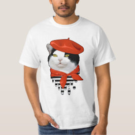 Camiseta francés del gato