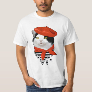 Camiseta francés del gato