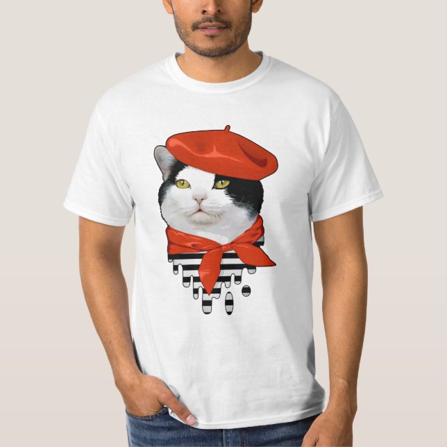 Camiseta francés del gato (Anverso)
