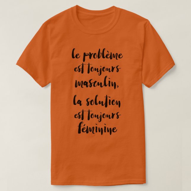 Camiseta Francés feminista para francófonos y francos (Diseño del anverso)