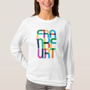 Camiseta Fráncfort del Meno Alemania Cartas de arte pop
