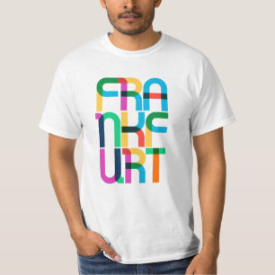 Camiseta Fráncfort del Meno Alemania Cartas de arte pop