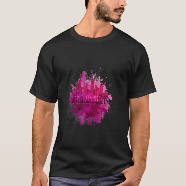 Camiseta Fráncfort Skyline Heartbeat - Ventilador - Amo Fra (Anverso)