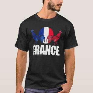 Camiseta Francia Bandera de Francia Silueta nacional de ani