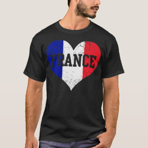 Camiseta Francia Bandera Francesa Amor cardíaco