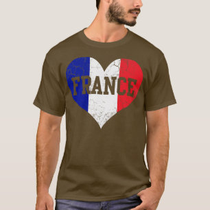 Camiseta Francia Bandera Francesa Amor cardíaco