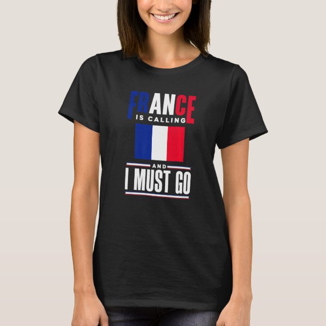 Camiseta Francia: Bandera francesa Francia llama (Anverso)