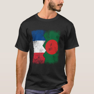 Camiseta Francia Bangladesh muestra medio raíces francesas 