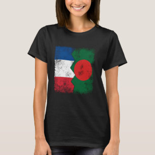 Camiseta Francia Bangladesh muestra medio raíces francesas