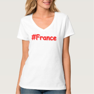 Camiseta "Francia", diseño elegante. ¡Hazte con una en Zazz