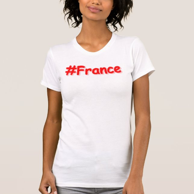Camiseta "Francia", diseño elegante. ¡Hazte con una en Zazz (Anverso)