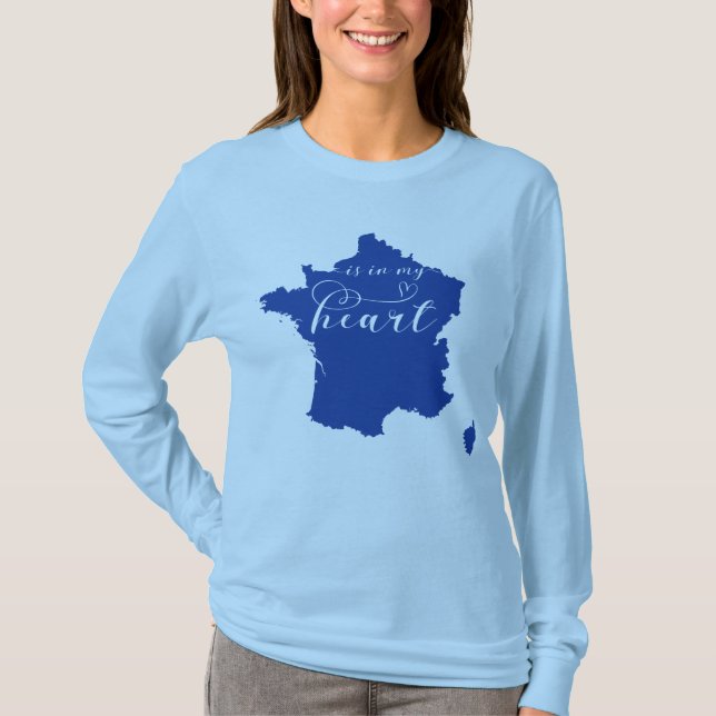 Camiseta Francia está en mi corazón (Anverso)