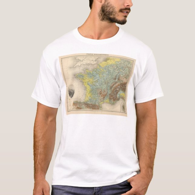 Camiseta Francia hipsométrica (Anverso)